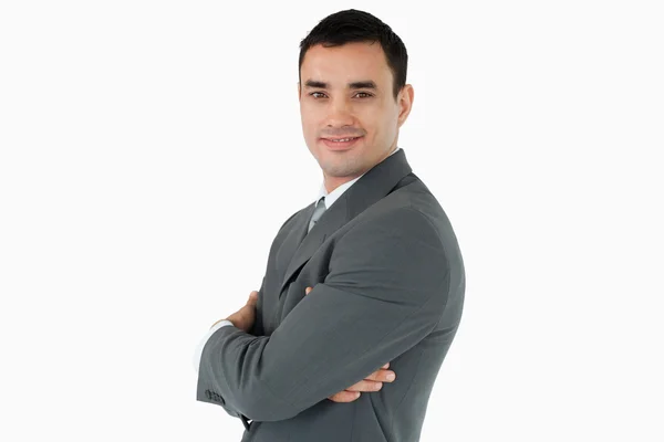 Side view of businessman with arms folded — Stock Photo, Image