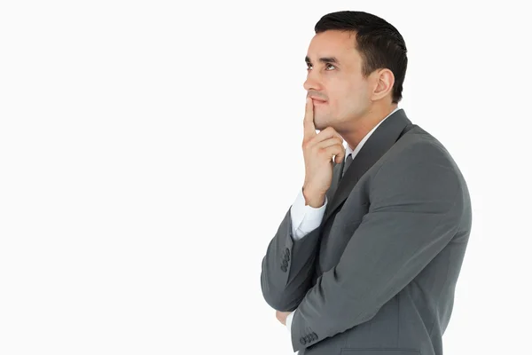 Side view of businessman in thoughts — Stock Photo, Image