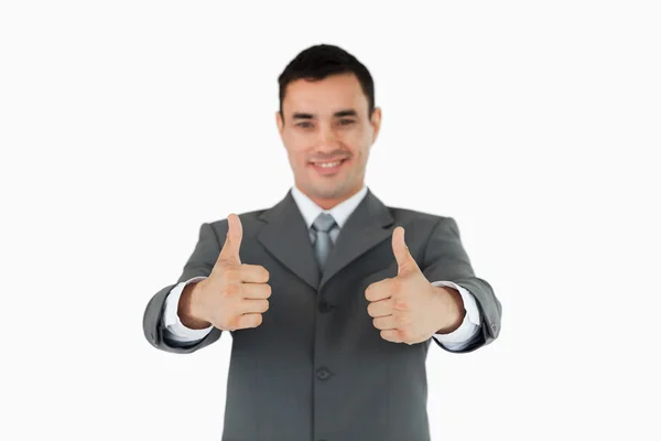 Businessman giving his approval — Stock Photo, Image