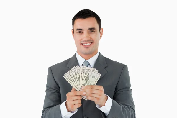 Biznesmen z pieniędzmi — Zdjęcie stockowe