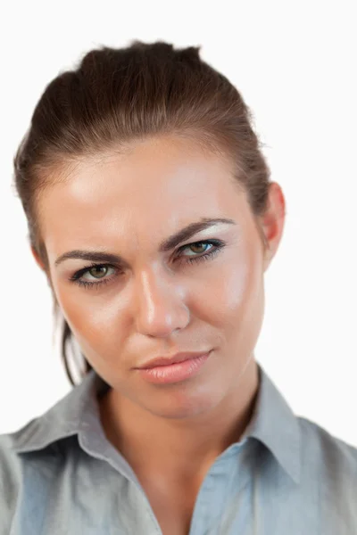 Close up of unhappy businesswoman — Stock Photo, Image