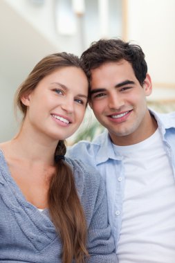 Portrait of a lovely couple clipart