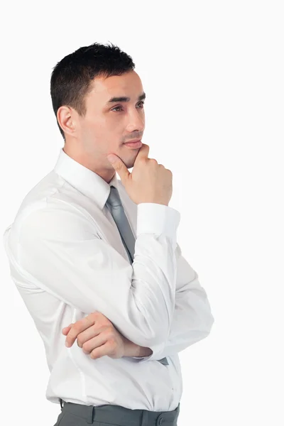 Side view of thoughtful businessman — Stock Photo, Image
