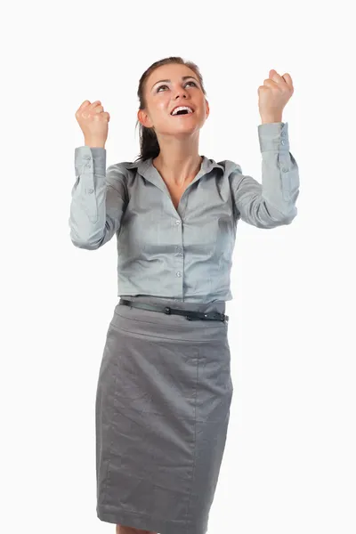 Portrait of a relieved businesswoman — Stock Photo, Image