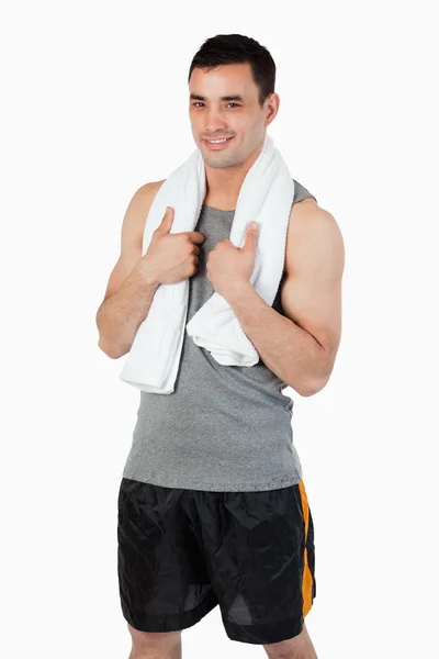 在体育锻炼后的年轻男性 — 图库照片