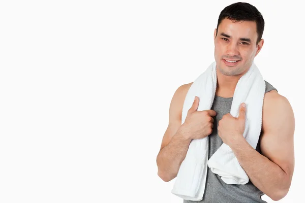 Smiling young male after workout — Stock Photo, Image