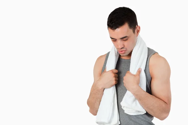 Young man after training — Stock Photo, Image