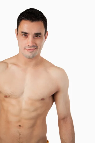 Desportivo jovem masculino topless — Fotografia de Stock