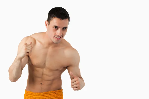Jonge martial arts vechter — Stockfoto