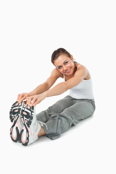 Sportswoman getting warmed up — Stock Photo, Image