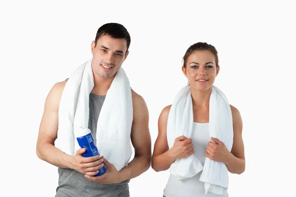 Couple going to practice sport — Stock Photo, Image
