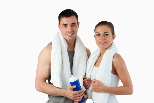 Young couple going to practice sport — Stock Photo, Image