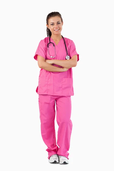 Porträtt av en leende sjuksköterska — Stockfoto