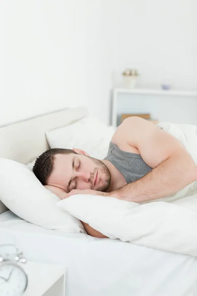 Portrait of a young man sleeping — Stock Photo, Image