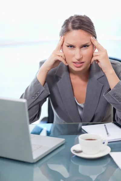 Portrait of an upset businesswoman — Stock Photo, Image