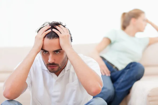 Angry couple mad at each other — Stock Photo, Image