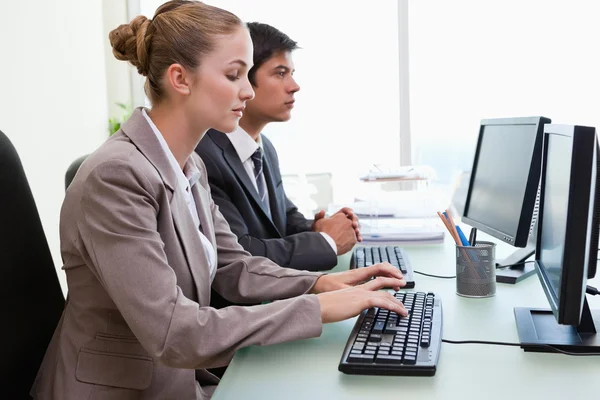Business working with computers — Stock Photo, Image