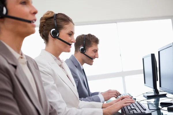 Side view of customer service department — Stock Photo, Image