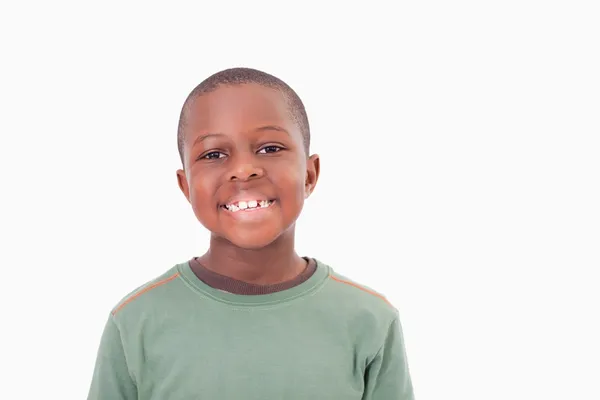 Sorrindo menino posando — Fotografia de Stock