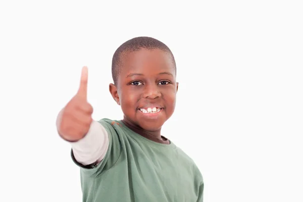 Boy with the thumb up — Stock Photo, Image