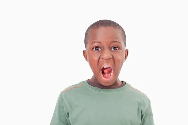 Boy with the mouth open — Stock Photo, Image