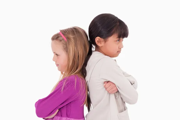 Meisjes boos op elkaar — Stockfoto
