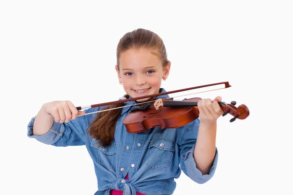 바이올린 연주하는 소녀 — 스톡 사진