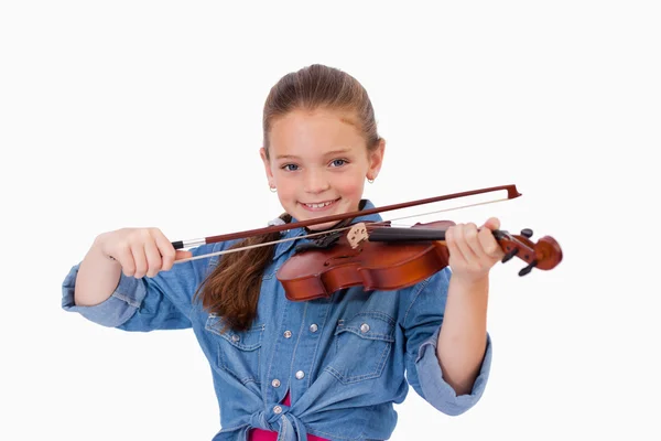 stock image Girl playing the violin