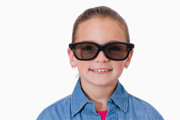 Pige iført solbriller - Stock-foto