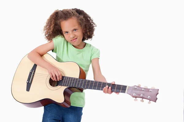 弹吉他的女孩 — 图库照片