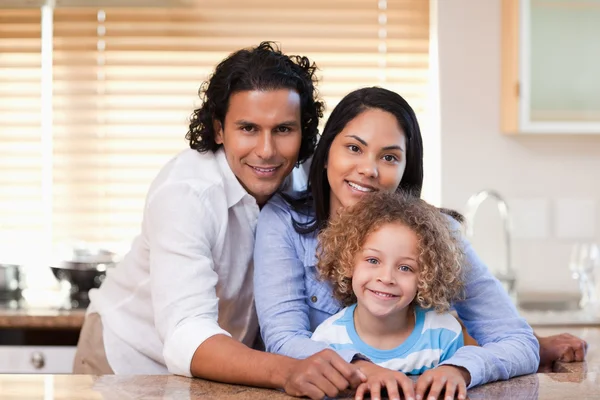 Family together in the kitchen — Stock Photo, Image