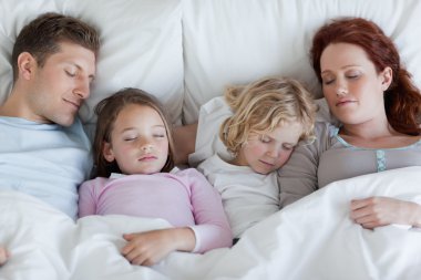 Family taking a rest together clipart