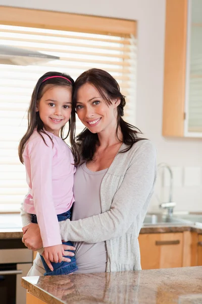Portrait of a girl and her mother — Stock Photo, Image