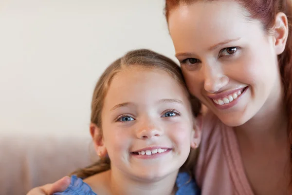 Cheerful mother and daughter — Stock Photo, Image