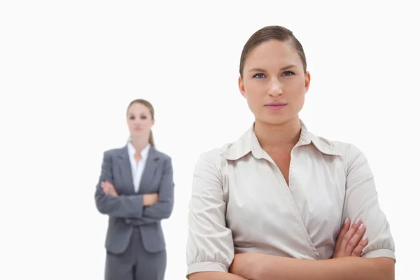Två kvinnliga företagare poserar — Stockfoto
