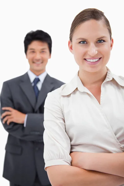 Portrait of smiling business posing — Stock Photo, Image