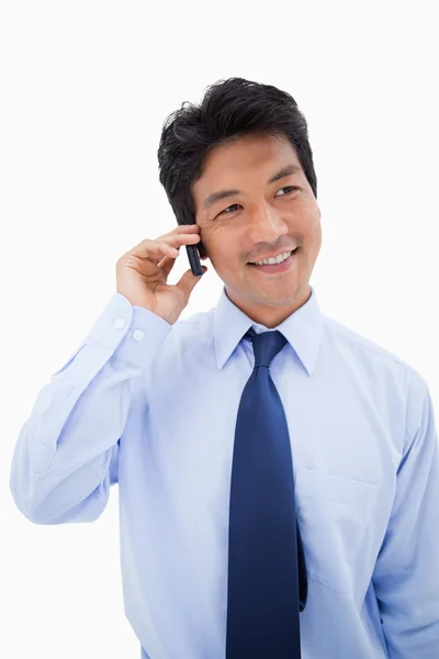 Портрет бізнесмена, що здійснює телефонний дзвінок — стокове фото