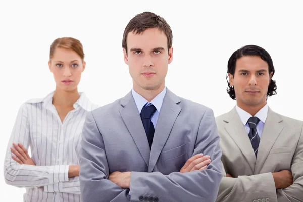 Confident businesspeople with arms folded — Stock Photo, Image