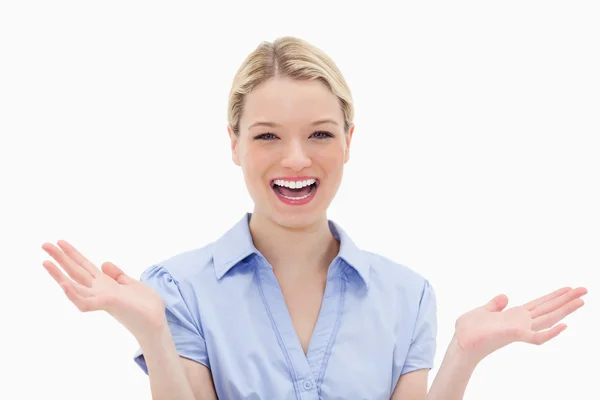 Cheerful laughing woman — Stock Photo, Image
