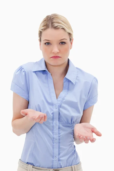 Clueless young woman — Stock Photo, Image