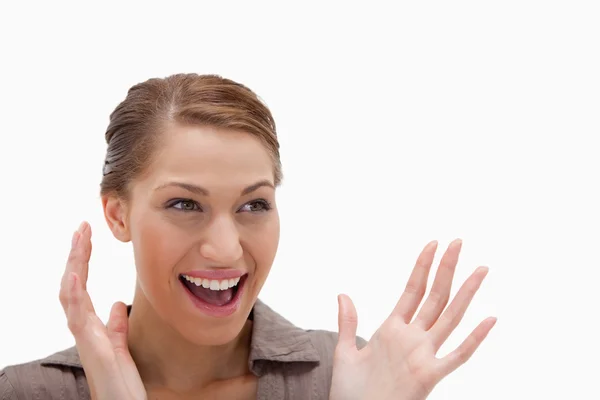 Cheerful excited woman — Stock Photo, Image