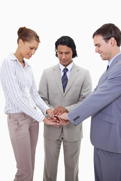 Businessteam cheering up Stock Picture