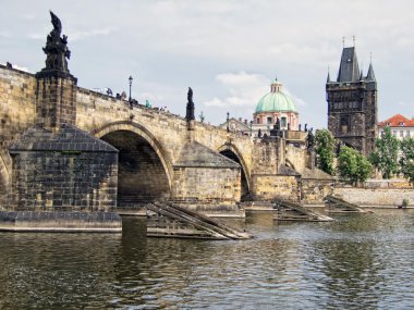 Charles bridge in Prague clipart