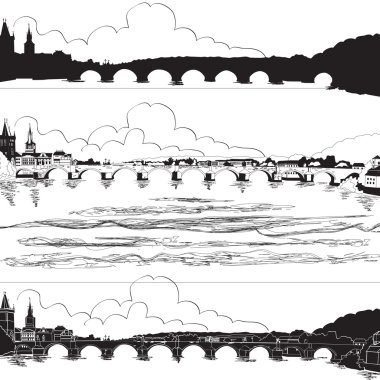 Charles Bridge, Prague clipart