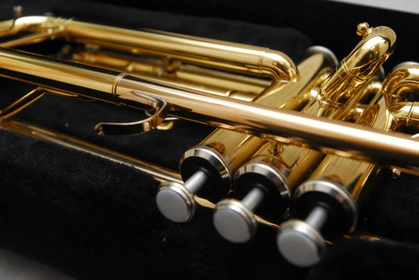 Brass trumpet — Stock Photo, Image