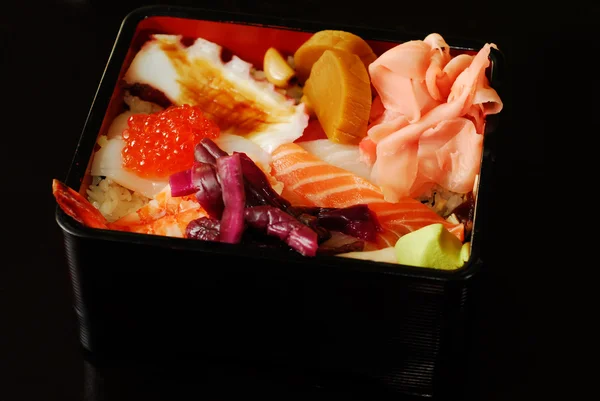 Πλαίσιο των ιαπωνικών τροφίμων, παραδοσιακά — Φωτογραφία Αρχείου