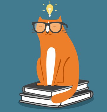 Download Cat Reading Premium Vector Download For Commercial Use Format Eps Cdr Ai Svg Vector Illustration Graphic Art Design PSD Mockup Templates