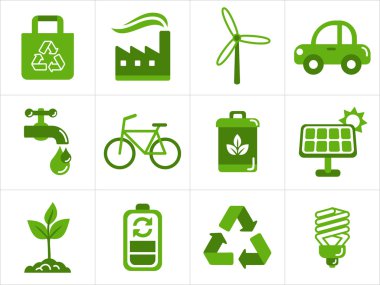 Eco icons clipart