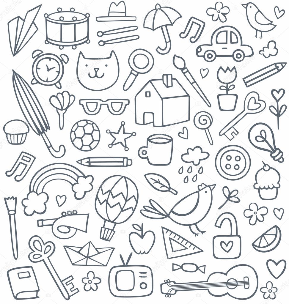 Doodle set — Stock Vector © stolenpencil #11912817