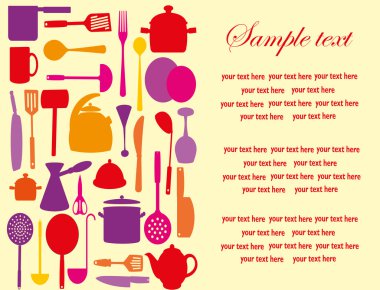 cute kitchen pattern. vector illustration clipart